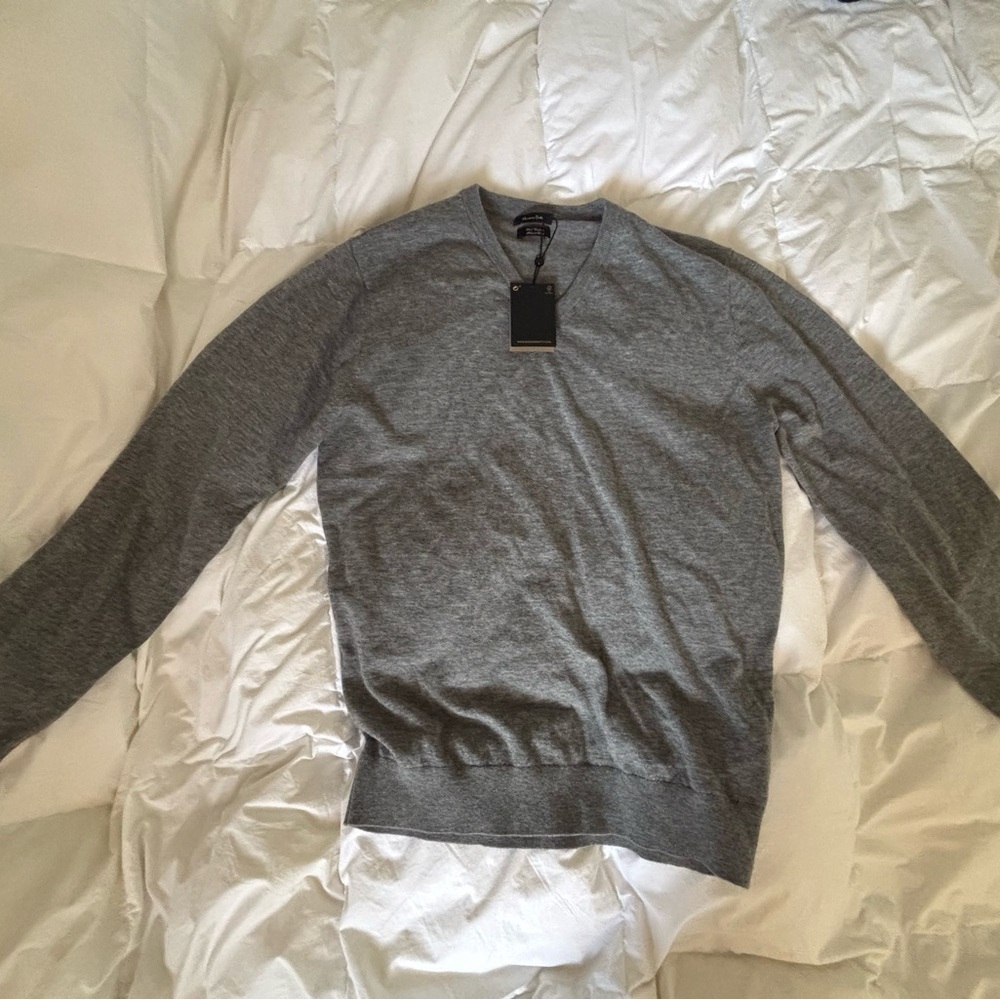 Massimo Dutti Men's Gray Cashmere/Wool Sweater